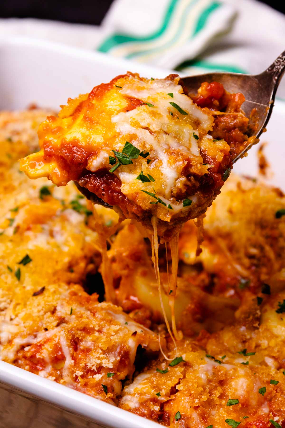 Quick & Cheesy Italian Sausage Ravioli Casserole for Busy Nights